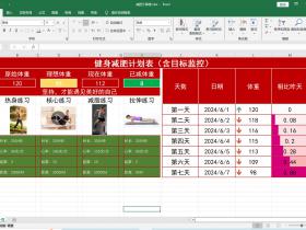 8.1 健身减肥计划表
